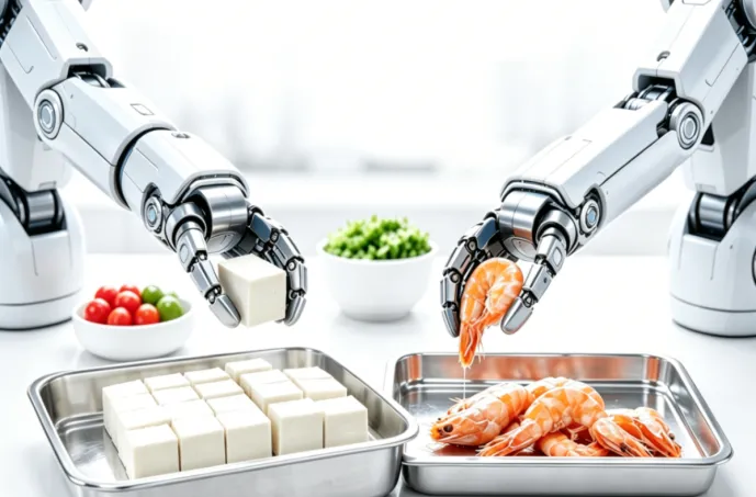 Soft Robot Handles Tofu and Peels Shrimp