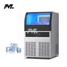 Heavy Duty Cube Ice Maker 100kg Capacity Freestanding Stainless Steel Ice Machine for Beverage Shop - - Food Mach Tech