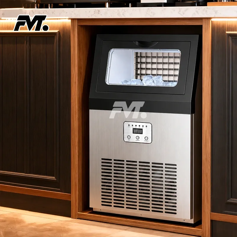 High Efficiency 50kg Daily Capacity Commercial Ice Maker for Seafood Retail and Cold Drink Storage -  - Food Mach Tech