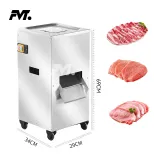 Automatic Frozen and Fresh Meat Slicing Machine Heavy Duty 0.85kW for BBQ Hotpot Restaurant Kitchen Equipment -  - Food Mach Tech