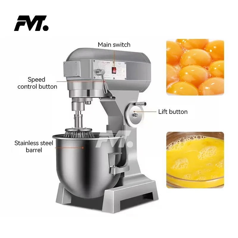 Commercial High Speed Egg Beater 20L 3 Speed Stainless Steel Food Mixer for Bakery Restaurant -  - Food Mach Tech