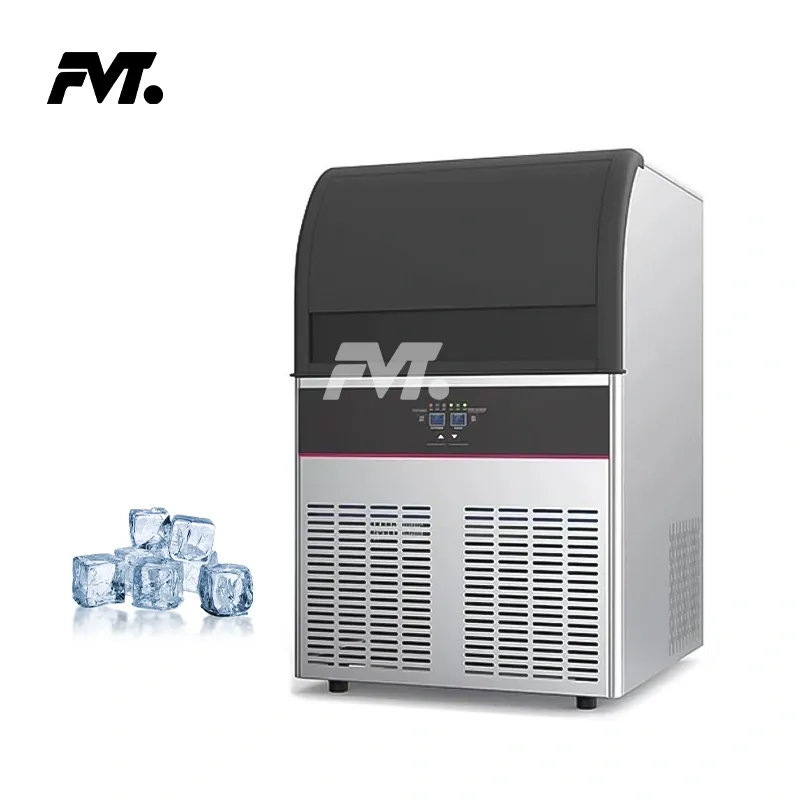 Heavy Duty Cube Ice Maker 100kg Capacity Freestanding Stainless Steel Ice Machine for Beverage Shop -  - Food Mach Tech