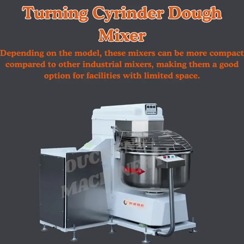 Electric Automatic Dough Mixer Turning Cylinder for Bakery and Restaurant - Rounding Machine - foodmachtech
