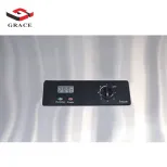 Nouvelle version en acier inoxydable à 4 portes verticale verticale commerciale réfrigérateur à double température refroidi par air congélateur poignée - Stand - foodmachtech