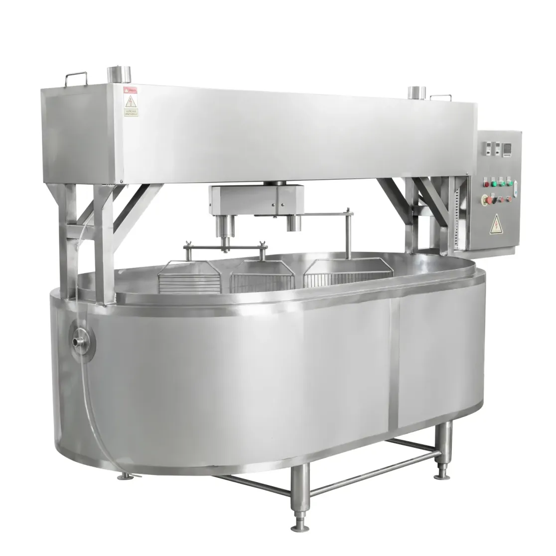 Stainless Steel Dairy Cheese Milk Processing Line Round Rectangular Cheese Vat - Cheese Press - foodmachtech