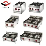 Commercial Standing Gas Range Stove 4 Burner with Flat Plate Grill Gas Ranges with Oven - Oven - foodmachtech