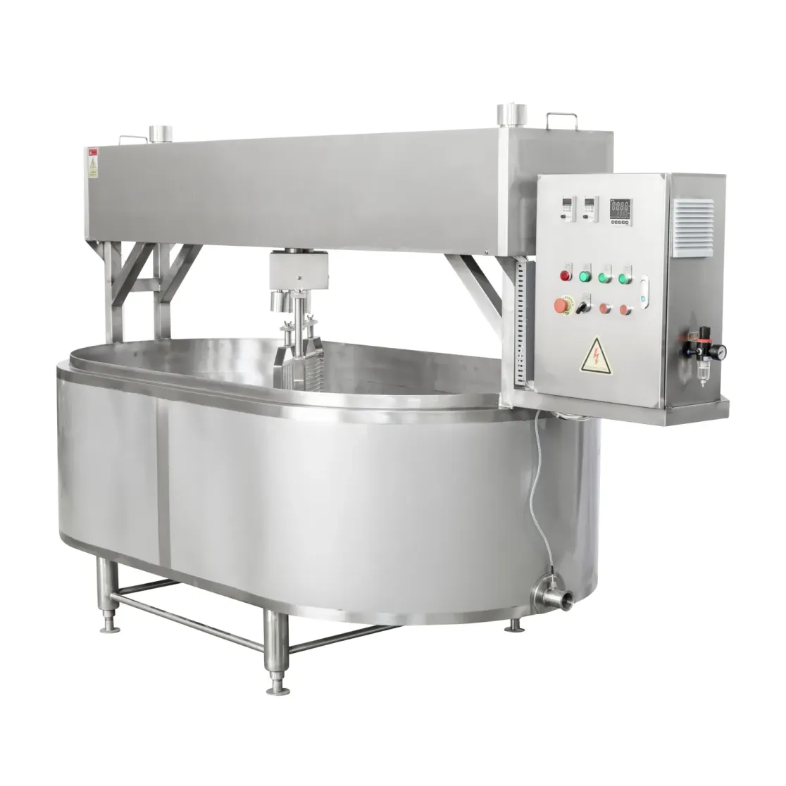 Stainless Steel Dairy Cheese Milk Processing Line Round Rectangular Cheese Vat - Cheese Press - foodmachtech