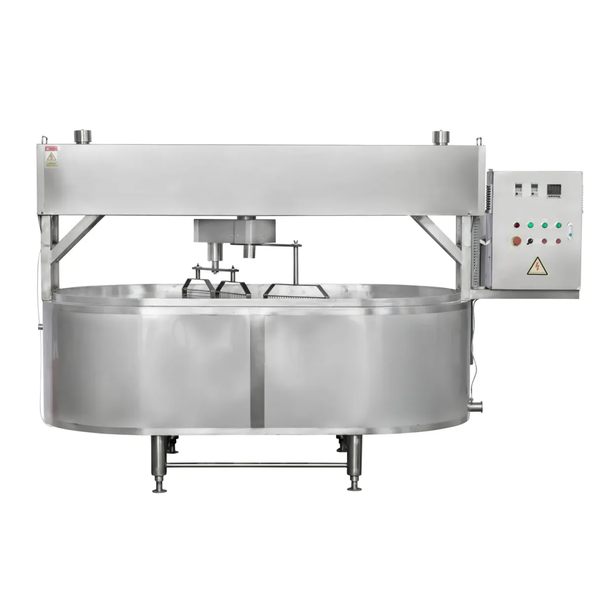 Linea di lavorazione del latte in acciaio inox, - Pressa per formaggio - foodmachtech