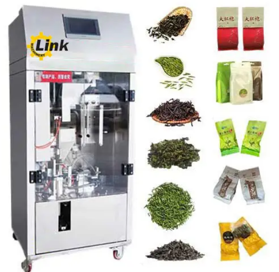 Máy đóng gói chiết rót và niêm phong túi Trà dạng đứng tự động máy đóng gói chân không cho doanh nghiệp nhỏ