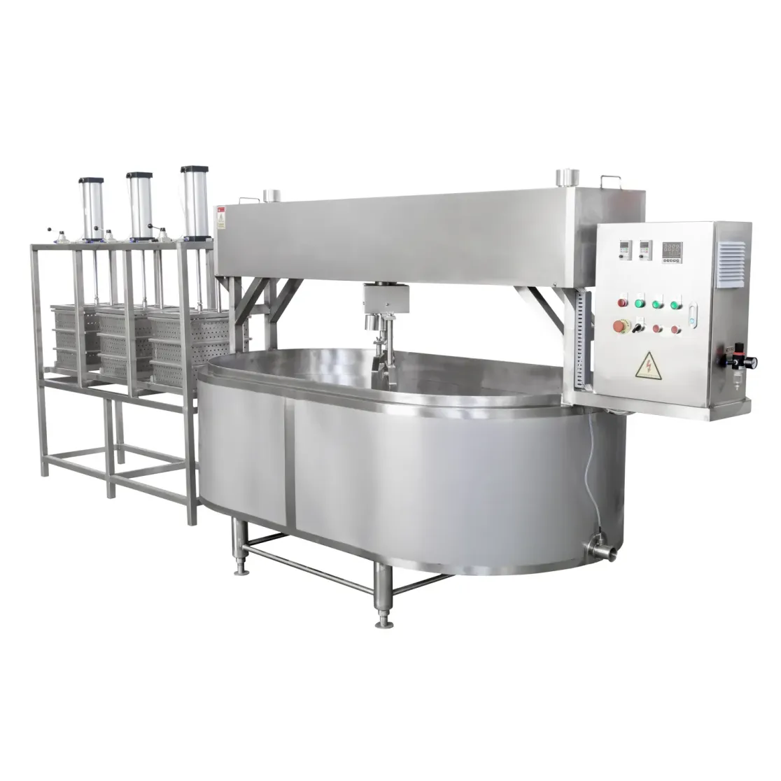 Stainless Steel Dairy Cheese Milk Processing Line Round Rectangular Cheese Vat - Cheese Press - foodmachtech