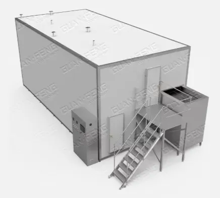 3000 KG/H Fluidizado IQF Congelador Fabricante Equipamento Processamento De Alimentos Pet Food Processing Máquina Linha De Produção De Batatas Fritas