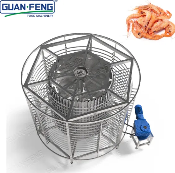Grande Capacidade 1000kg IQF Freeze Machine Espiral Freezer Camarão SeaFood Individual Congelamento Rápido Explosão Congelador de choque