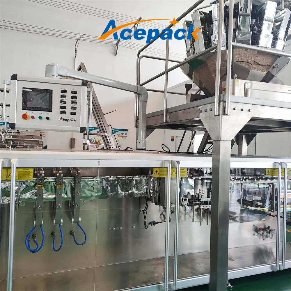 Doypack de fermeture à glissière automatique formant la machine de remplissage Noix de cachew Haricots pesant la machine de conditionnement servo - Machine de remplissage - foodmachtech