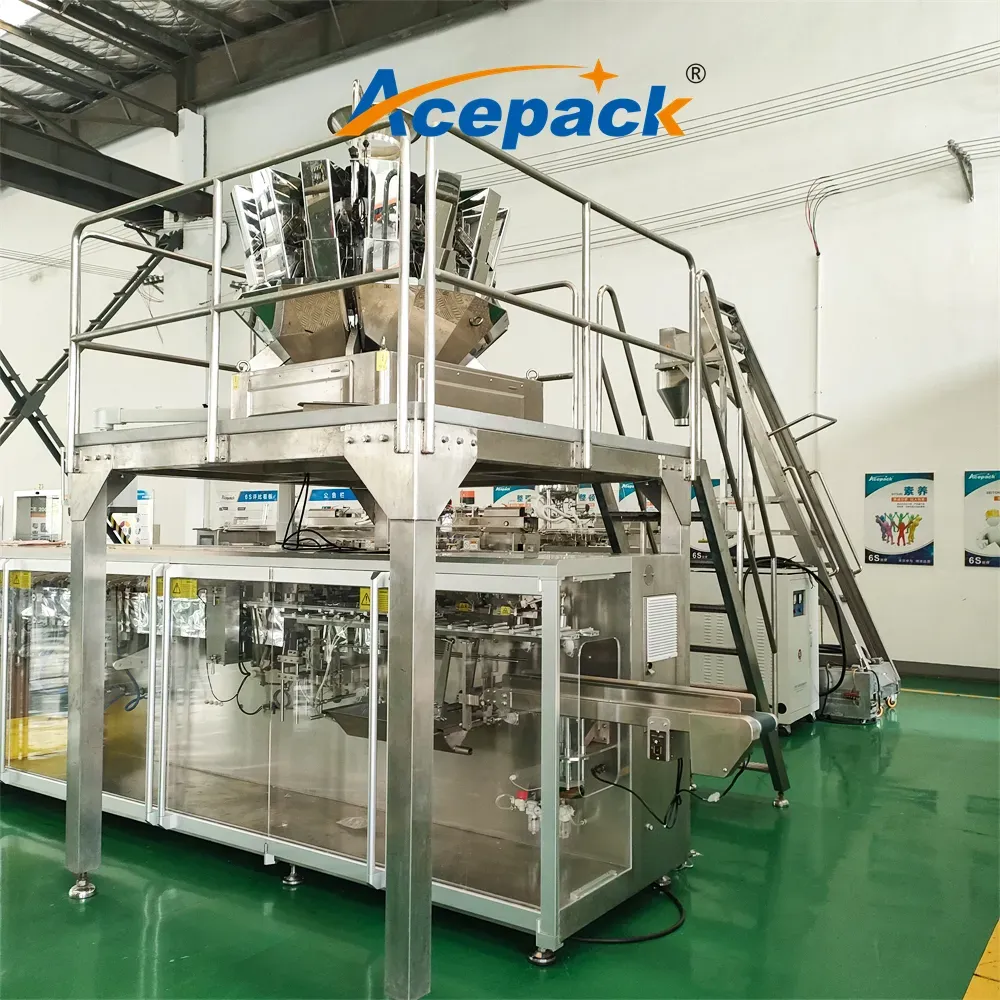 Doypack de fermeture à glissière automatique formant la machine de remplissage Noix de cachew Haricots pesant la machine de conditionnement servo - Machine de remplissage - foodmachtech