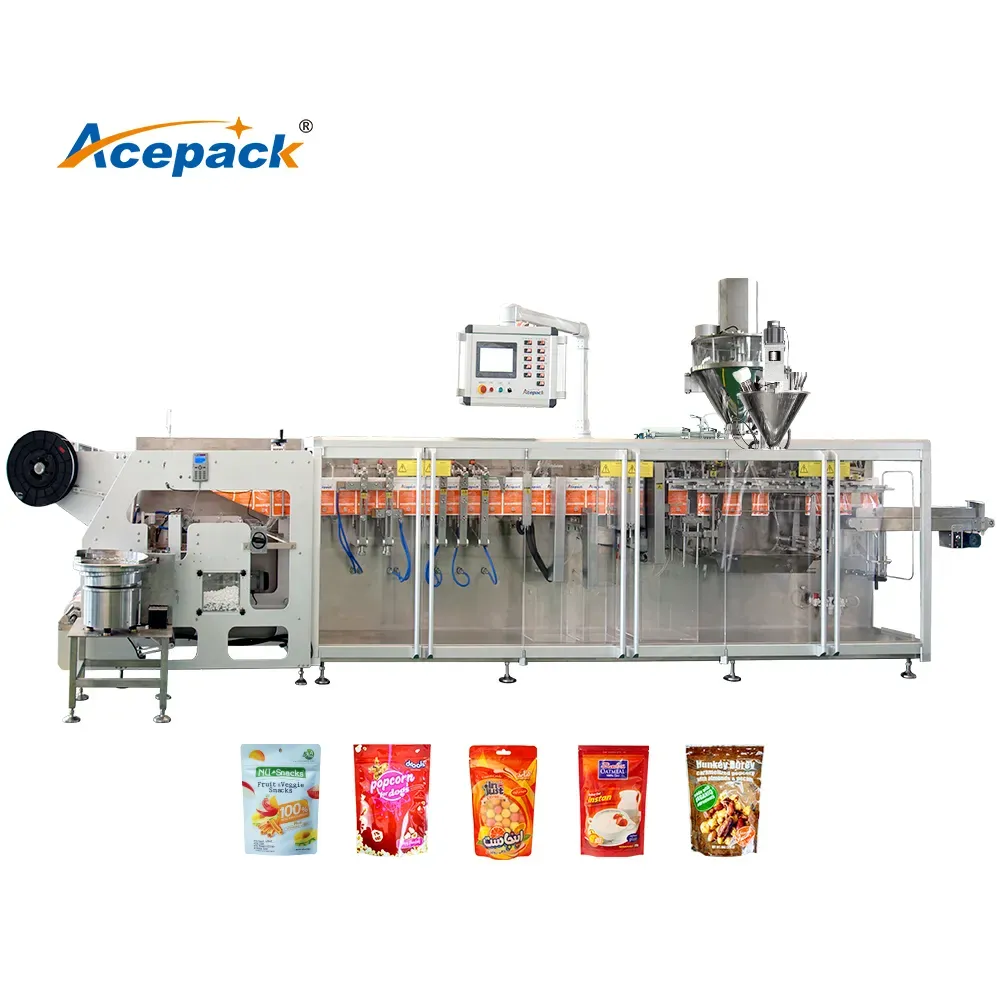 Doypack de fermeture à glissière automatique formant la machine de remplissage Noix de cachew Haricots pesant la machine de conditionnement servo - Machine de remplissage - foodmachtech
