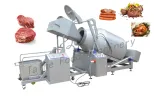Large inclined automatic lifting vacuum rolling machine - Tumbler - foodmachtech