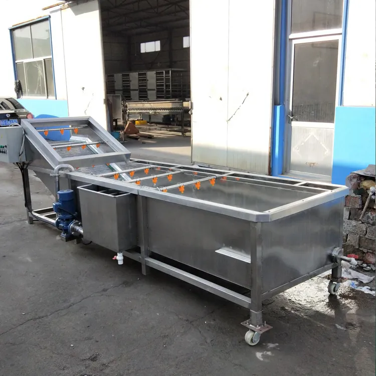 Industrial Fresh Vegetable Fruits Cleaning Drying Processing Machinery Dry Dates Washing Machine for Sale - Washing Tunnel - foodmachtech