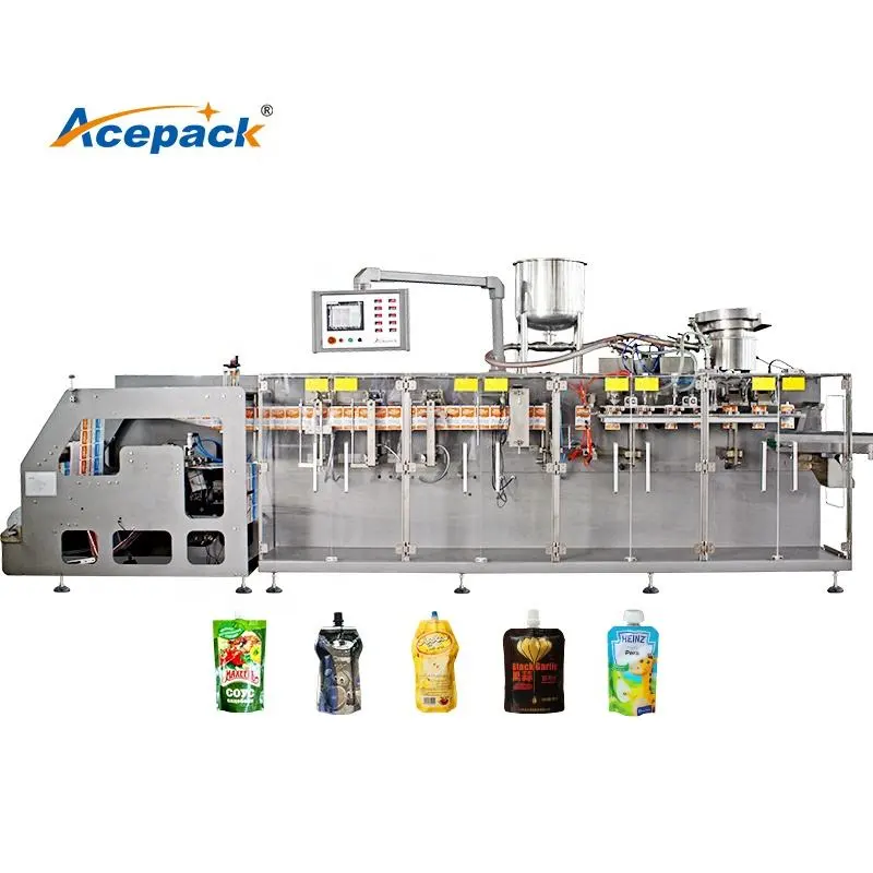 CE Certified Automatic Horizontal Pouch Packing Line for Chemicals Plastic FFS Packaging for Granules Powders Liquids Bearing - Packaging Line - foodmachtech