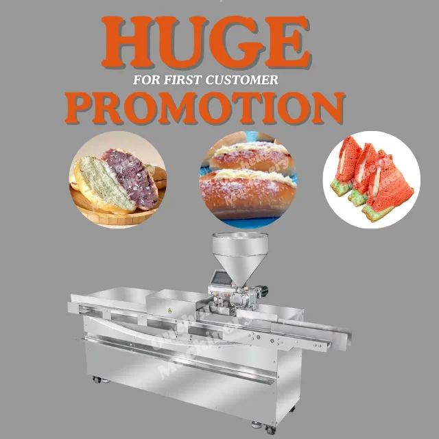 Automatic Cream Filling Machine for Bakery Commercial Custard Pastry Filling Equipment Stainless Steel Doughnut Biscuit Injector - Biscuit Stamping Machine - foodmachtech