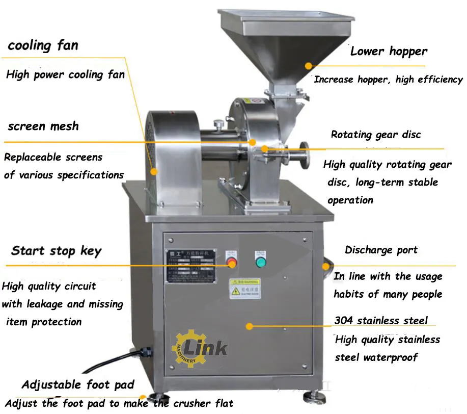 Commercial Quality Powdered Sugar Chili Himalayan Salt Grinding Machine - Grinding Machine - foodmachtech