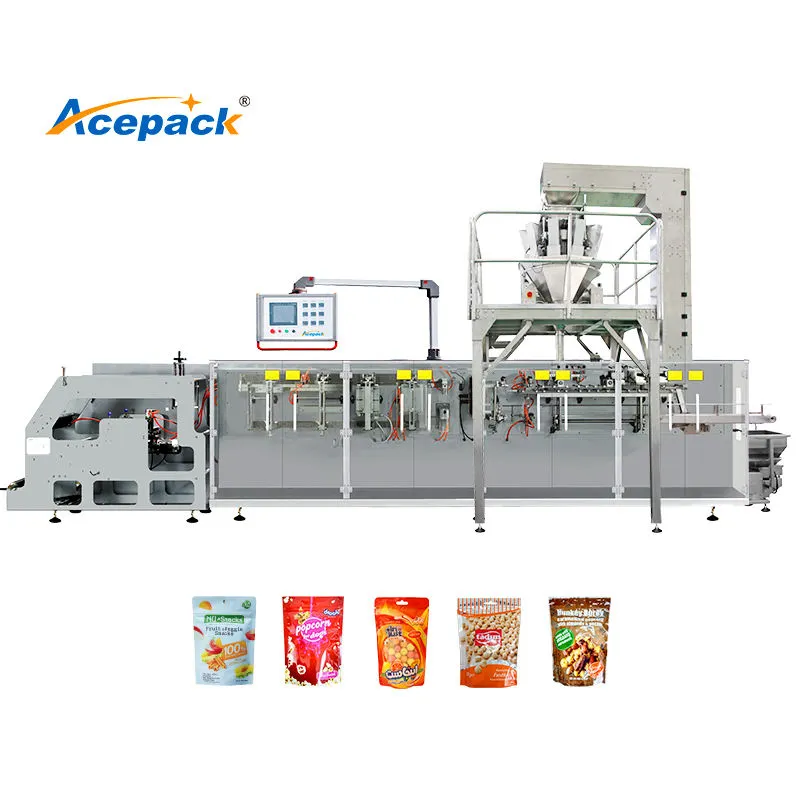 CE Certified Automatic Horizontal Pouch Packing Line for Chemicals Plastic FFS Packaging for Granules Powders Liquids Bearing - Packaging Line - foodmachtech