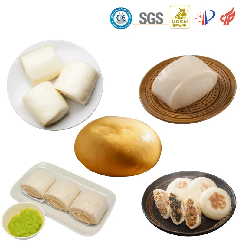 AUTOMATIC STEAMED BUNS PRODUCTION LINE FLOWER and WALNUT STUFFED BUN MAKING MACHINE CHINESE STYLE BAKED ROLL BAOZI MAKER - Steamed Bun Machine - foodmachtech