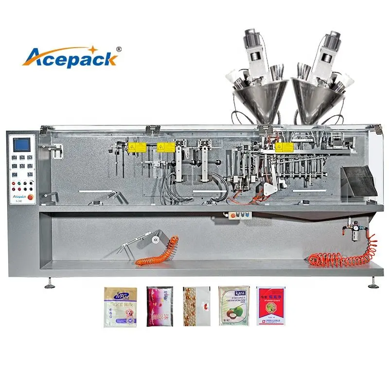 CE Certified Automatic Horizontal Pouch Packing Line for Chemicals Plastic FFS Packaging for Granules Powders Liquids Bearing - Packaging Line - foodmachtech