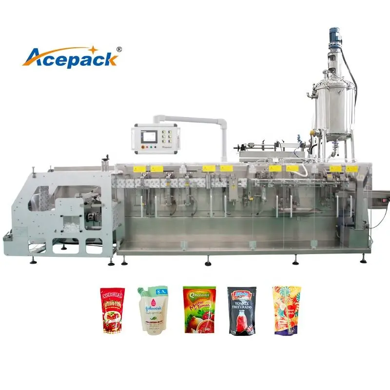 CE Certified Automatic Horizontal Pouch Packing Line for Chemicals Plastic FFS Packaging for Granules Powders Liquids Bearing - Packaging Line - foodmachtech