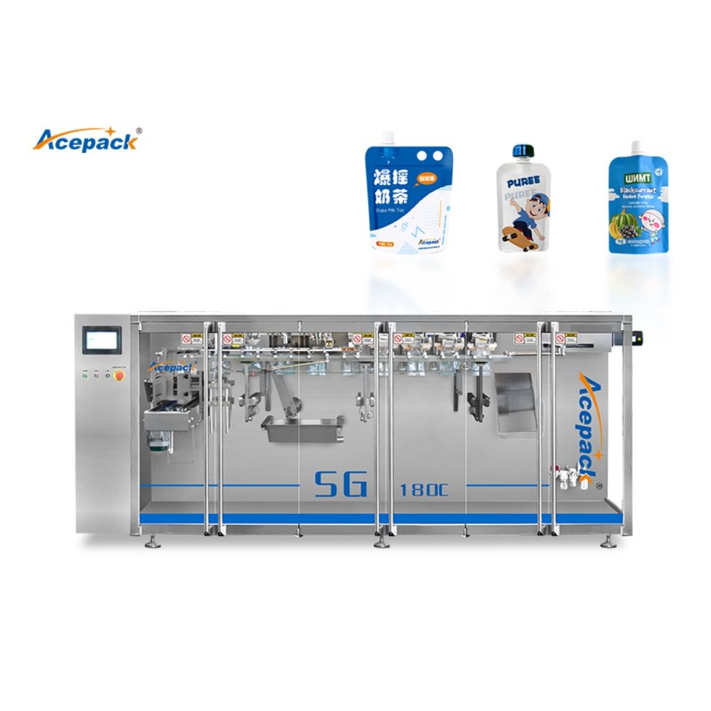 Haute Précision Prix Usine Automatique Bec Premade Poche Boisson Jus Liquide Machine À Emballer Ligne