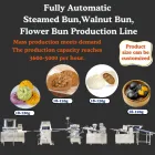 AUTOMATIC STEAMED BUNS PRODUCTION LINE FLOWER and WALNUT STUFFED BUN MAKING MACHINE CHINESE STYLE BAKED ROLL BAOZI MAKER - Steamed Bun Machine - foodmachtech
