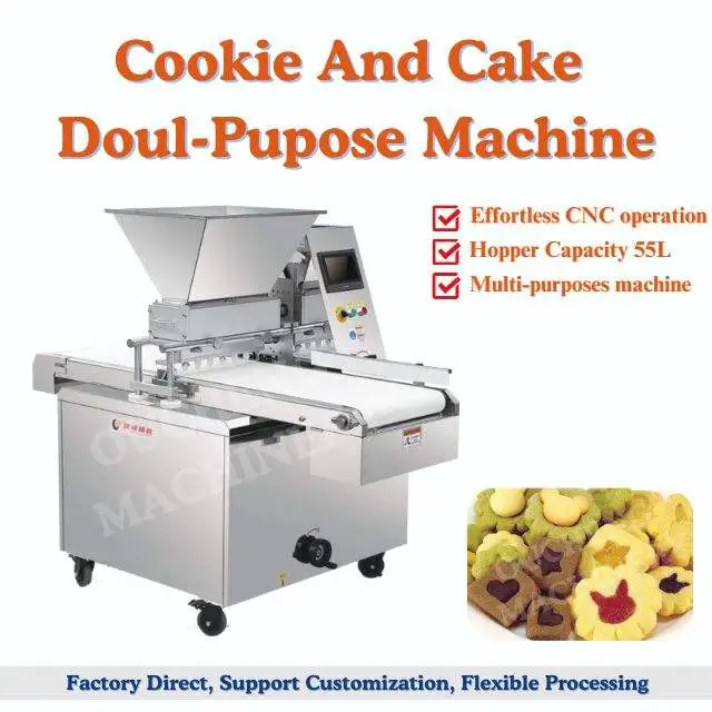 High-Efficiency Cookie and Cake Dual-Purpose Machine Multi-Function Bakery Equipment for Mass Production - Biscuit Stamping Machine - foodmachtech