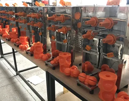 Kommerzielle Entsafter-Abzugs maschine Edelstahl automatische elektrische orange Zitrone mit Orange - Kaltpresse-Maschine - foodmachtech