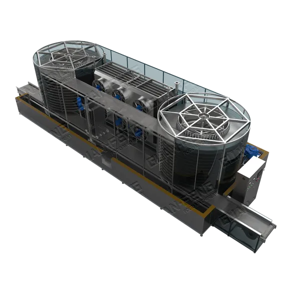HighEfficirnt Grande Capacidade 5000kg IQF Congelador MachineSpiral Freezer Explosão Chiller Shock Freezer PLC Seafood / Fish / Shrimp