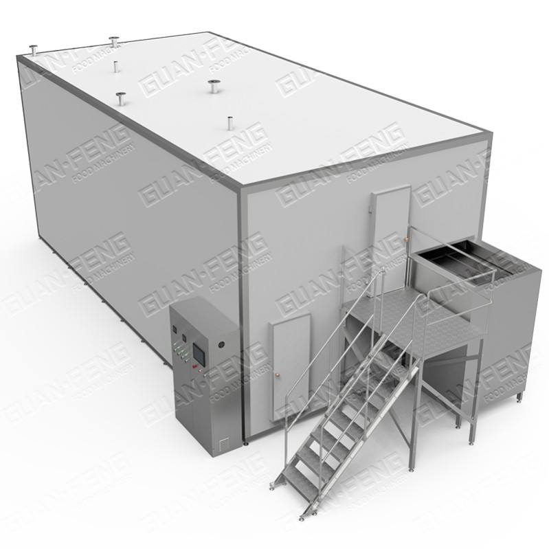 IQF Automatic Frozen Processing Line Vegetable Fruit Seafood Meat Freezer 1000KG/H High-speed Freezing for Shrimp