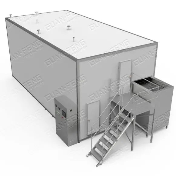 Linha de Processamento Congelado Automático IQF Vegetal Fruta Marisco Carne Congelador 1000 KG/H Congelamento de Alta Velocidade para Camarão