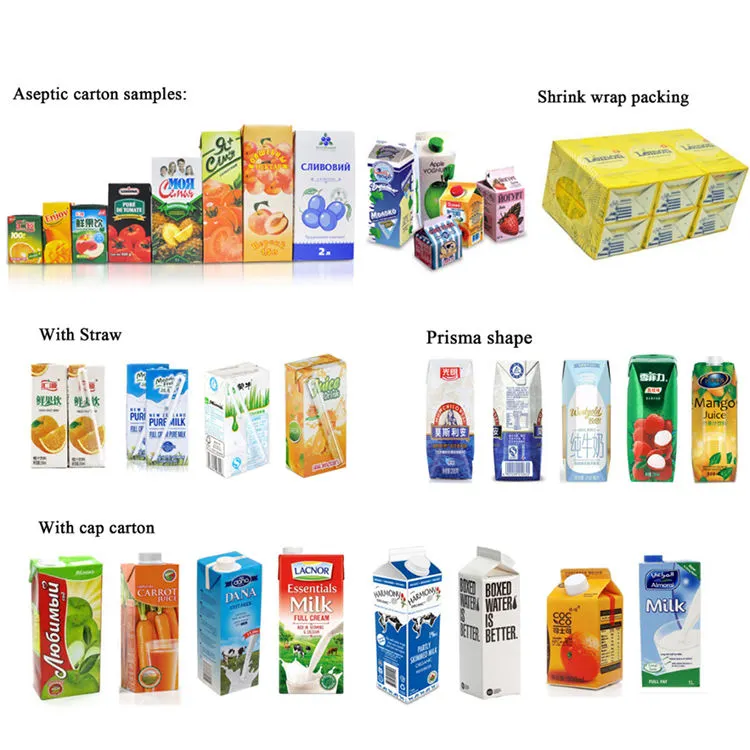 125ml/200ml/250ml/330ml Automatic Aseptic Milk Juice Water Brick Carton Filling Packaging Machine - Packaging Machine - foodmachtech