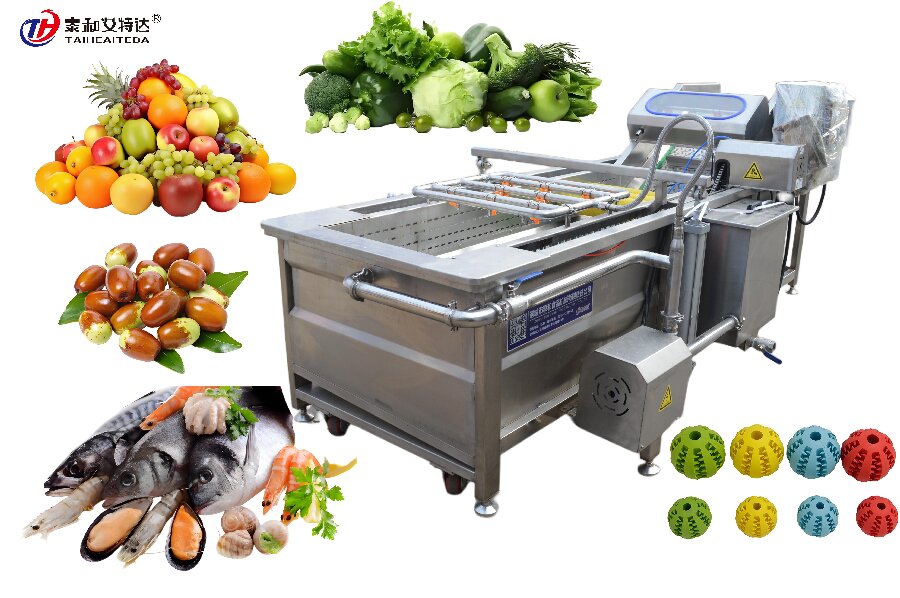 เครื่องทำความสะอาดฟองผักและผลไม้อุปกรณ์ทำความสะอาดอาหารทะเลและปลา