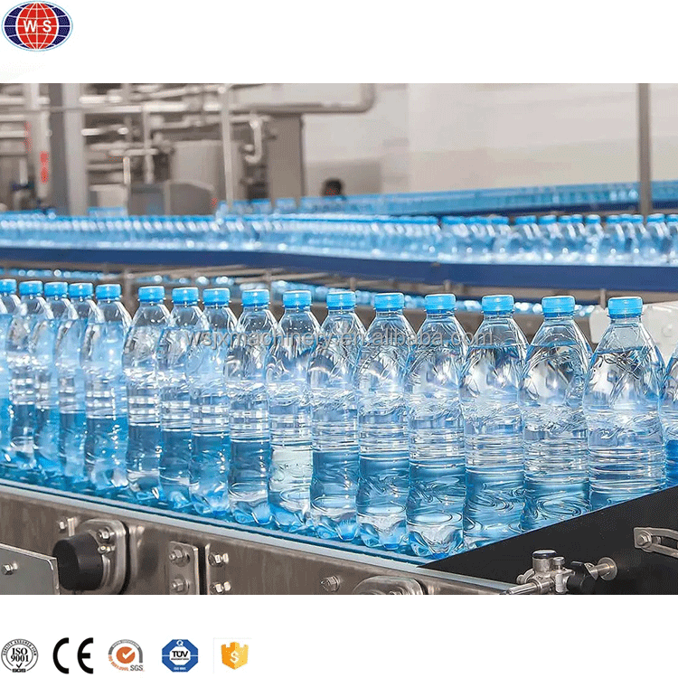 Fábrica de agua Planta llave en mano Línea de producción de llenado y tapado de agua automática de botella pequeña