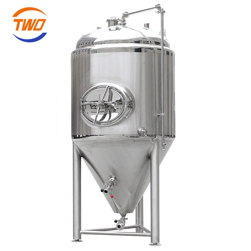 SUS 304 Beer Fermentation BBT Tank 200l-300l Conical Jacketed Fermenter with Pump Capacity 500l for Rum Processing