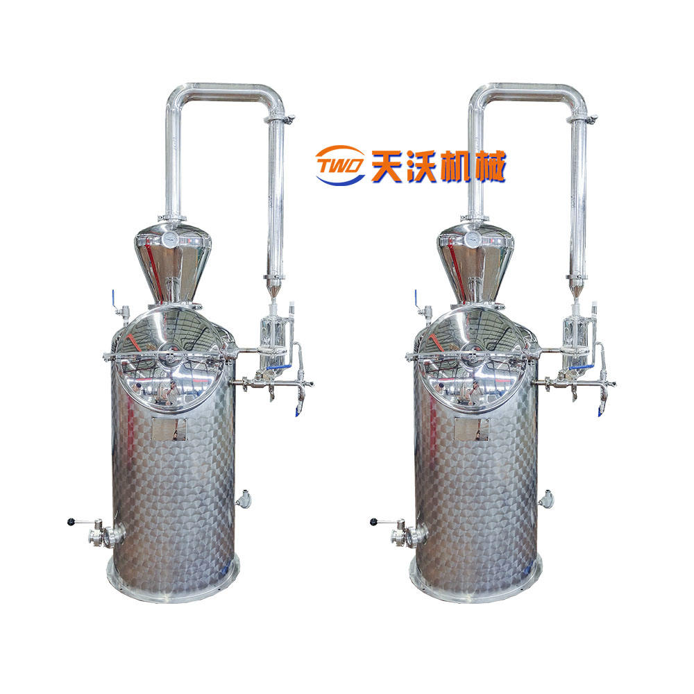 CE تقطير الزيت العطري من النحاس ، التدفئة الكهربائية للاستخدام المنزلي ، مصنع العلاج العطري لاستخراج البخار المائي الوردي