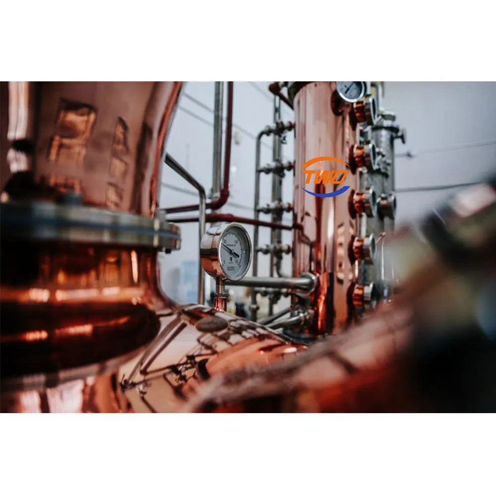 CE-zertifizierte Hochwertige Kupfertopf-Destillation maschine für die Whisky-Destillation | Kupfer brenner für den Heim-und Gewerbe gebrauch - Multi-Effekt-Destillation einheit - foodmachtech