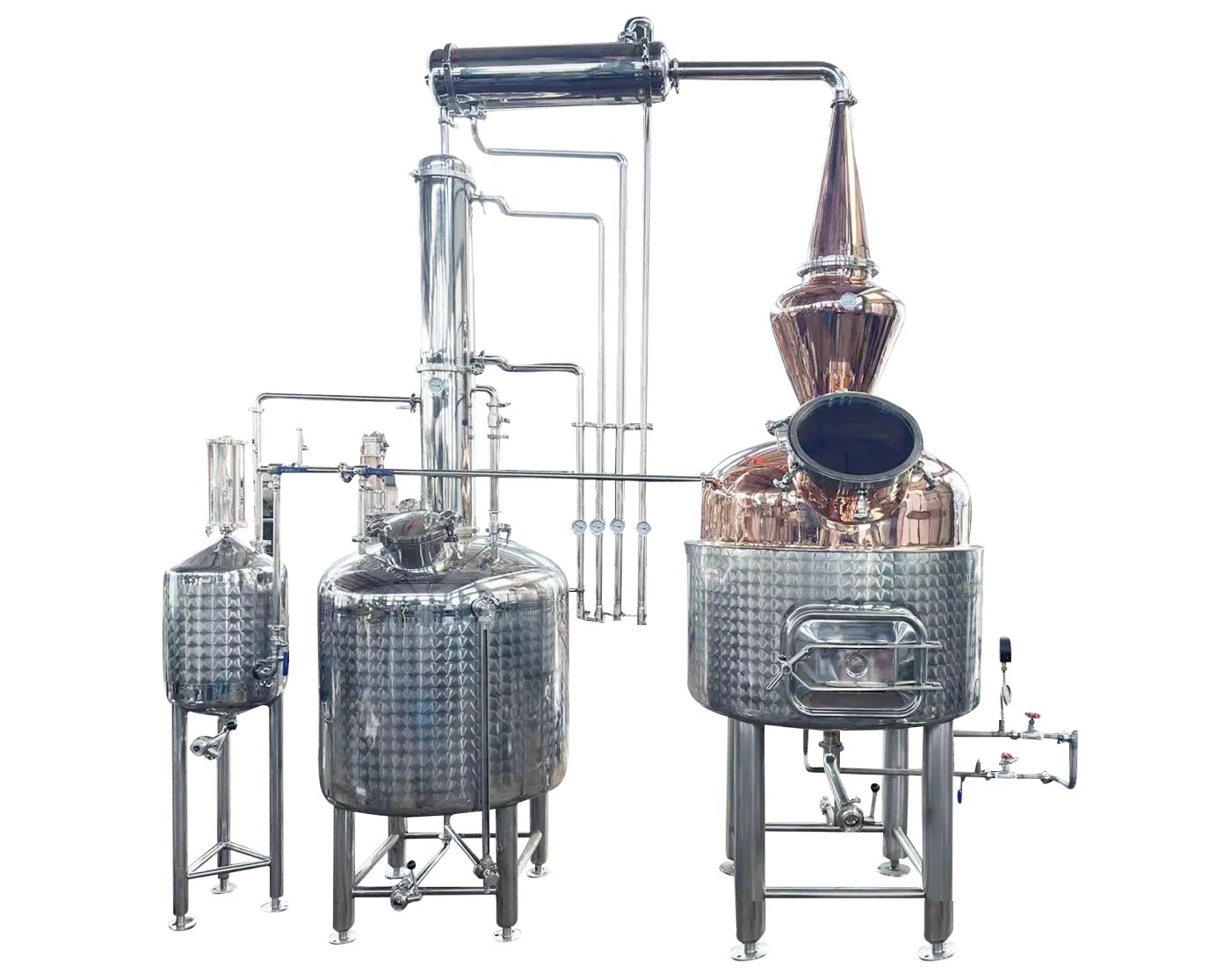 TW Destilador de aceites esenciales Calefacción eléctrica de varias partes de plantas y árboles (flores, hojas, corteza) - Unidad de destilación multi-efecto - foodmachtech