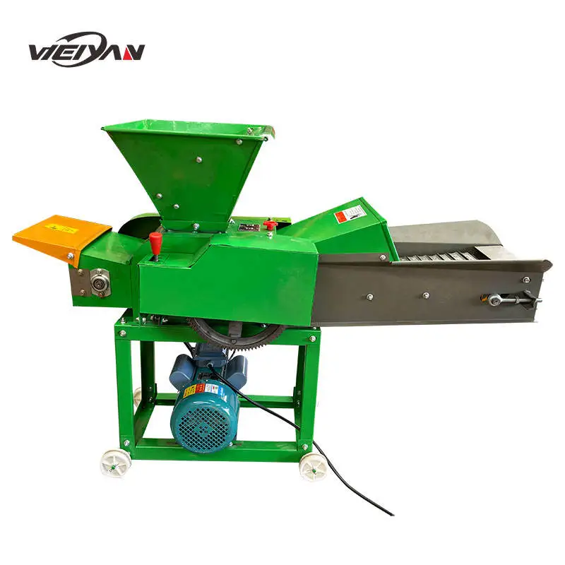 Máquina de picadora de paja de cortador de paja ajustable Cortador de paja de alimentación animal - Cortador de hojas Mulberry - foodmachtech
