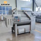 Customizable large commercial fully automatic vacuum mixer for making sausage and steamed bun fillings model ZJB-1200 - Meat Stuffing Mixer - foodmachtech