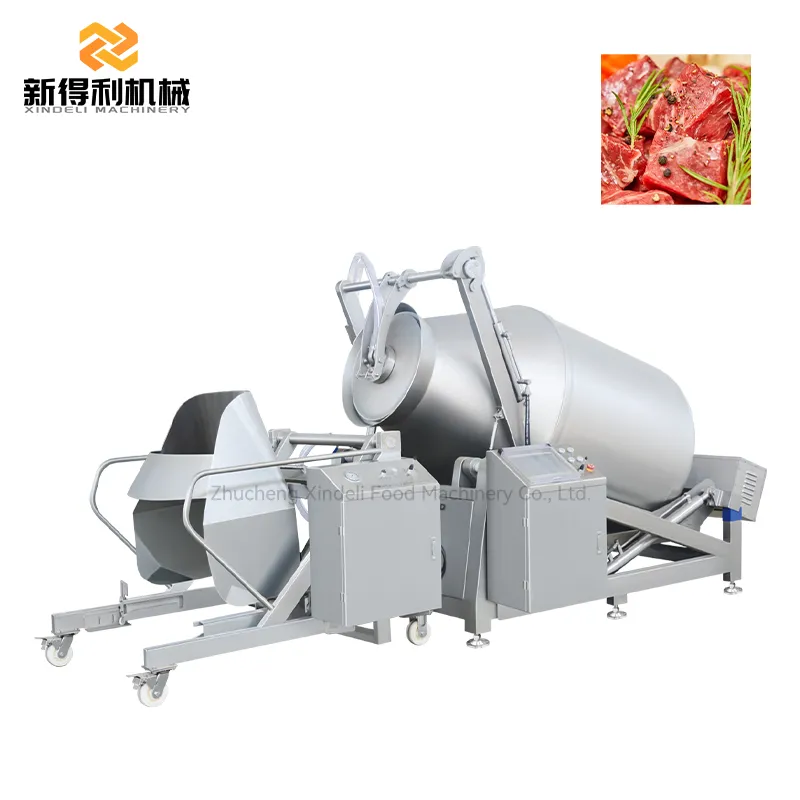 Máquina de secado al vacío completamente automática de carne de aves de corral máquina de curado de frecuencia variable Modelo GRY-2500 - Vaso sin asa - foodmachtech