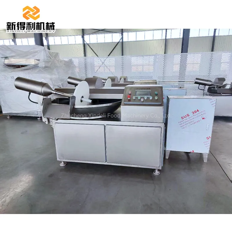Can be customized commercial frequency conversion high-speed chopping machine chopping meat and vegetables model ZB-125 - Bowl Cutter - foodmachtech