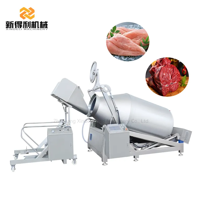 Customizable fully automatic variable frequency inclined vacuum tumbling machine fish marinating equipment model GRY-1700 - Tumbler - foodmachtech