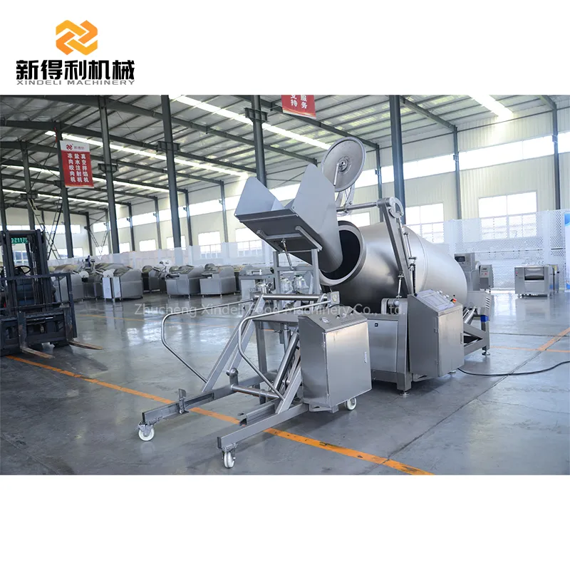 Customizable fully automatic variable frequency inclined vacuum tumbling machine fish marinating equipment model GRY-1700 - Tumbler - foodmachtech