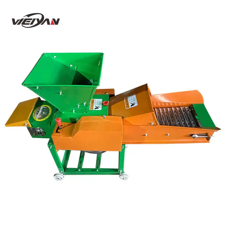 Máquina de picadora de paja de cortador de paja ajustable Cortador de paja de alimentación animal - Cortador de hojas Mulberry - foodmachtech