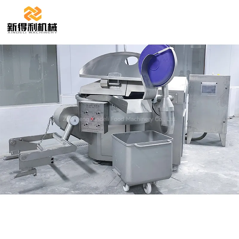 Customizable fully automatic large-scale high-speed chopping and mixing machine equipment for meat  vegetables  Model ZB-200 - Bowl Cutter - foodmachtech